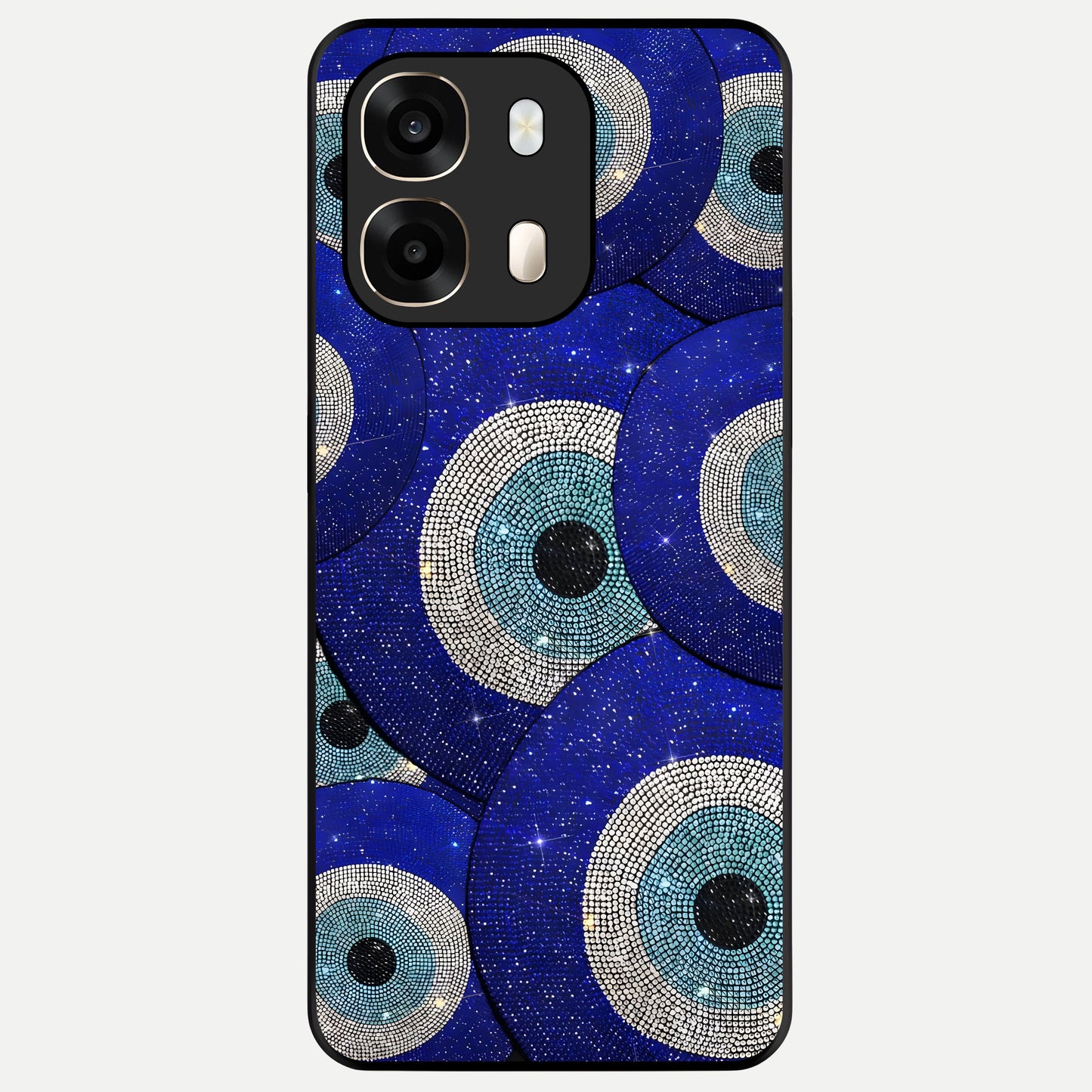  Galaxy Eye Flow Glass Case For Oppo A6  back cover – full design glossy printed glass finish