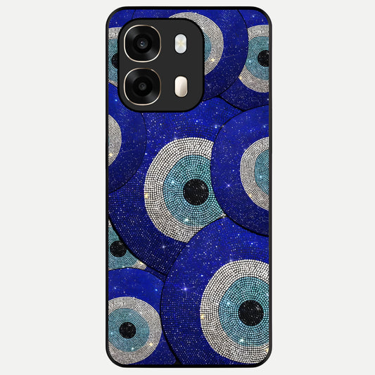 Galaxy Eye Flow Glass Case For Oppo A6  back cover – full design glossy printed glass finish