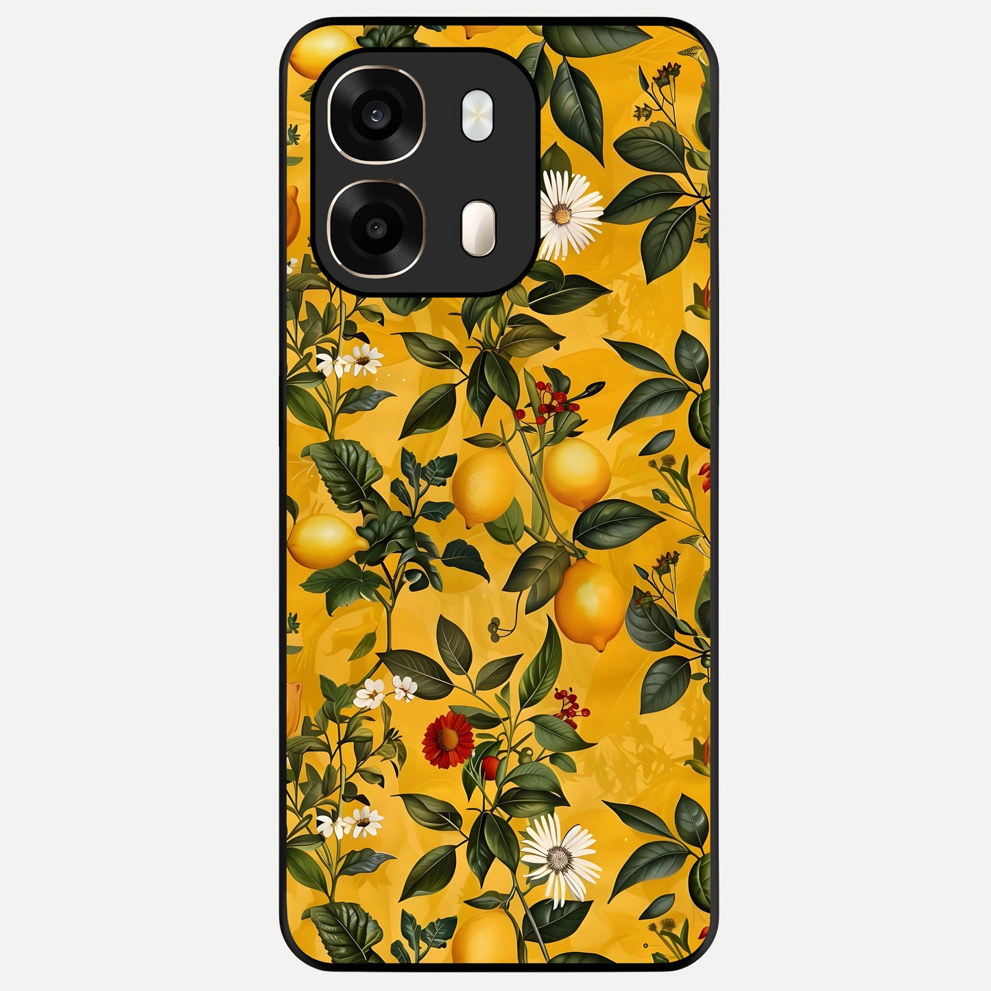  Golden Lemon Field Glass Case For Oppo A6  back cover – full design glossy printed glass finish