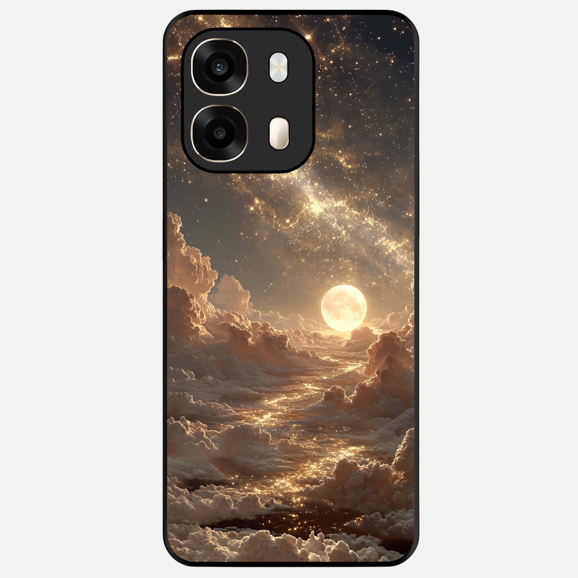  Golden Sky Dream Glass Case For Oppo A6  back cover – full design glossy printed glass finish