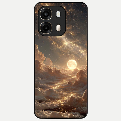  Golden Sky Dream Glass Case For Oppo A6  back cover – full design glossy printed glass finish