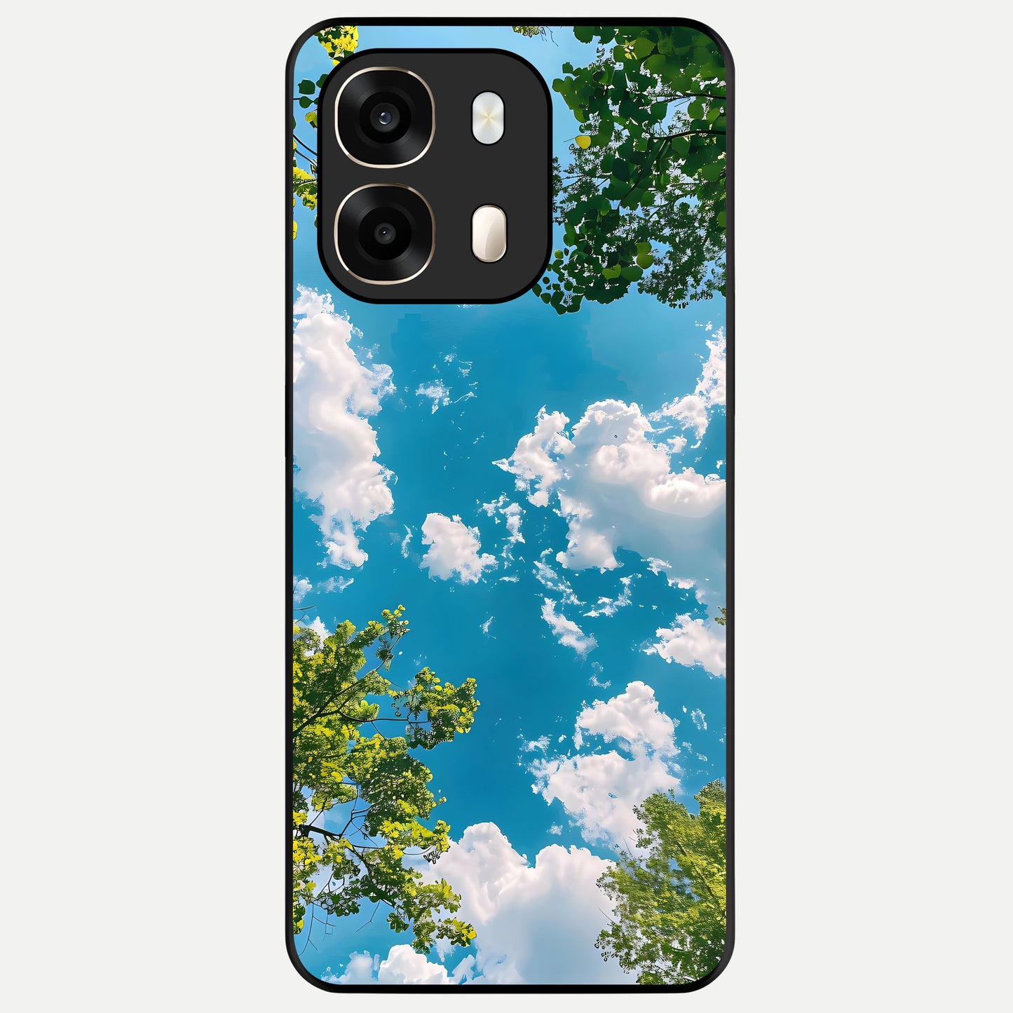  Green Moon Energy Glass Case For Oppo A6  back cover – full design glossy printed glass finish
