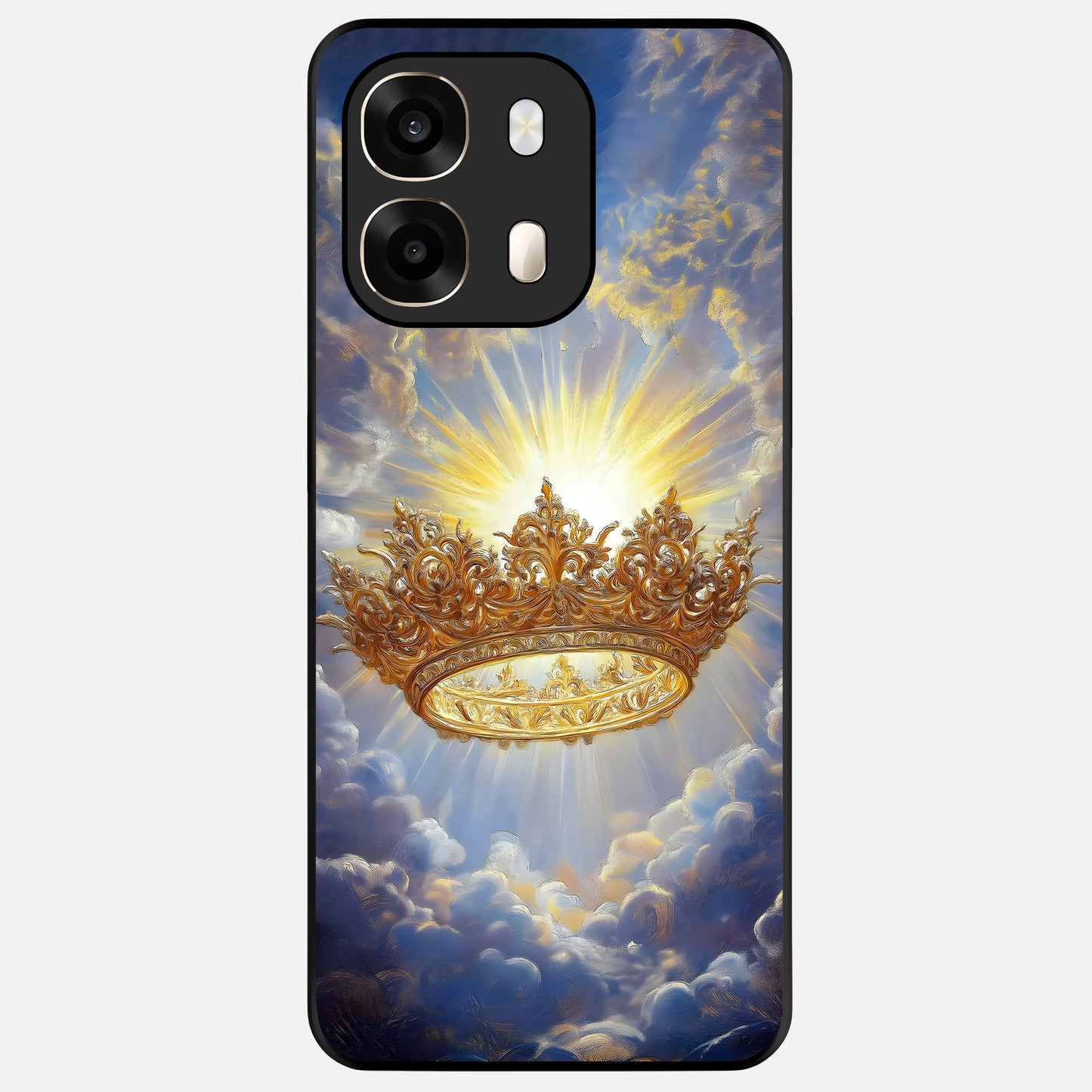  Heavenly Crown Light Glass Case For Oppo A6  back cover – full design glossy printed glass finish