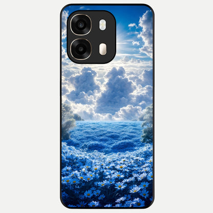  Heavenly Daisy Horizon Glass Case For Oppo A6  back cover – full design glossy printed glass finish