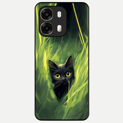  Hidden Cat Whisper Glass Case For Oppo A6  back cover – full design glossy printed glass finish