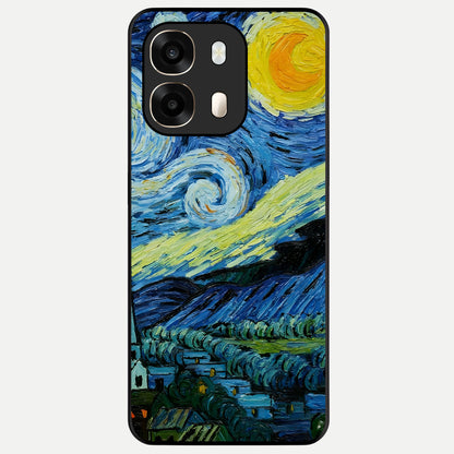  Inspired Van Gogh Art Glass Case For Oppo A6  back cover – full design glossy printed glass finish