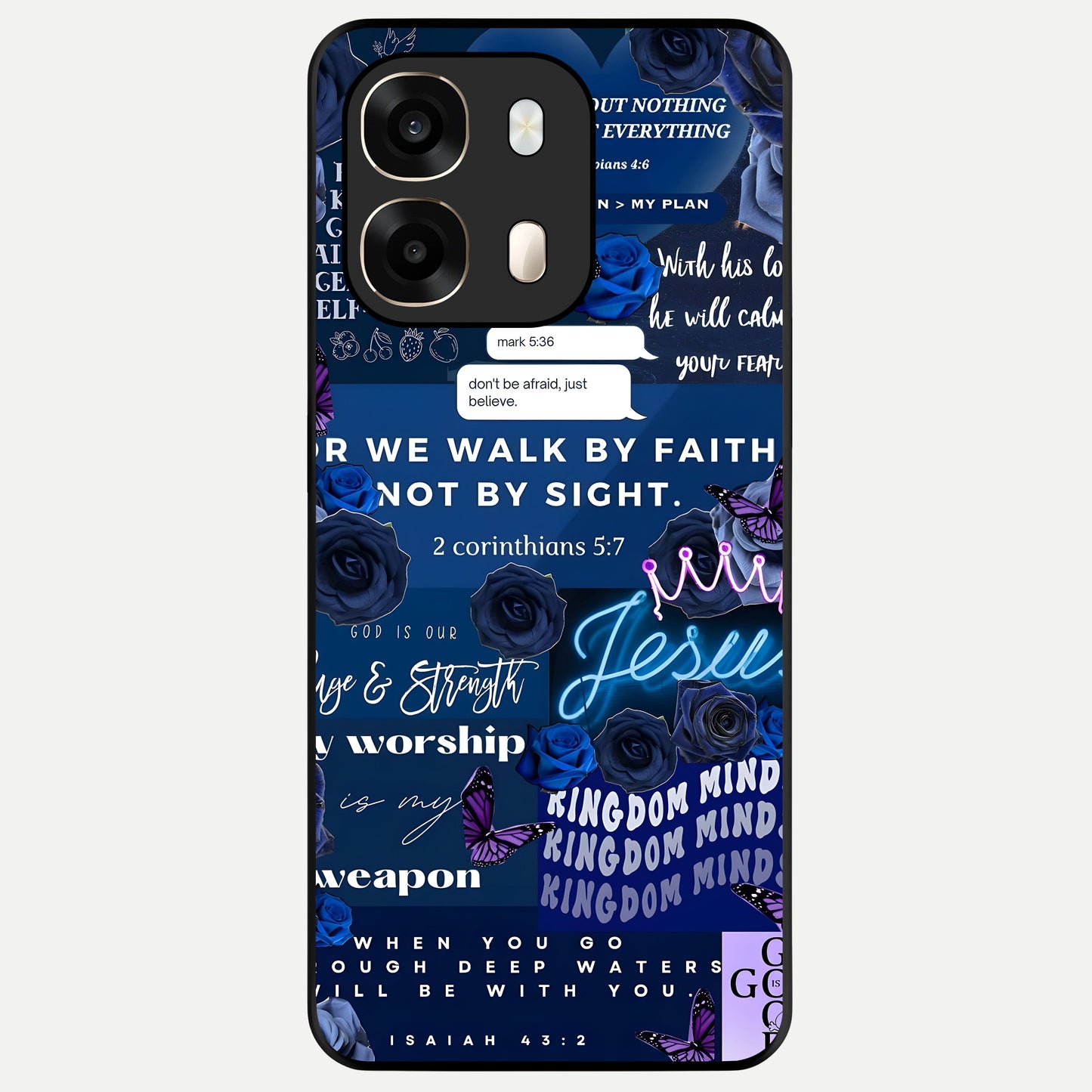  Kingdom Faith Glow Glass Case For Oppo A6  back cover – full design glossy printed glass finish