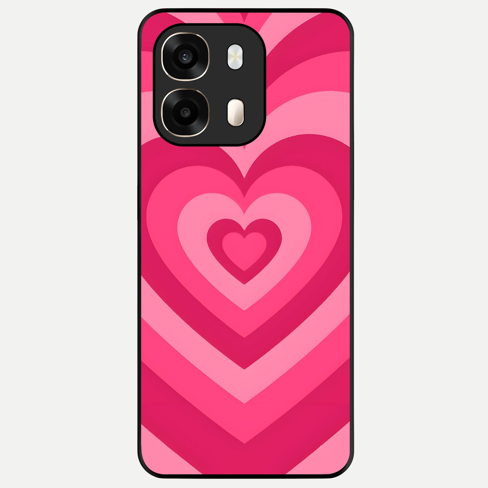  Layered Love Hearts Glass Case For Oppo A6  back cover – full design glossy printed glass finish