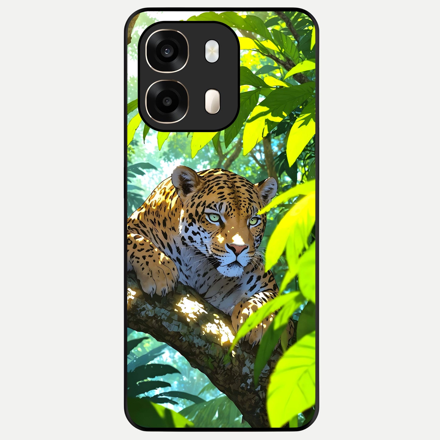  Leopard in Jungle Glass Case For Oppo A6  back cover – full design glossy printed glass finish