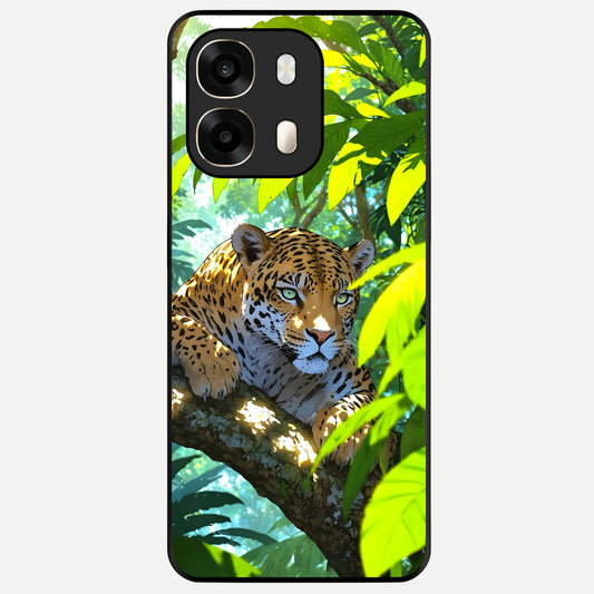  Leopard in Jungle Glass Case For Oppo A6  back cover – full design glossy printed glass finish