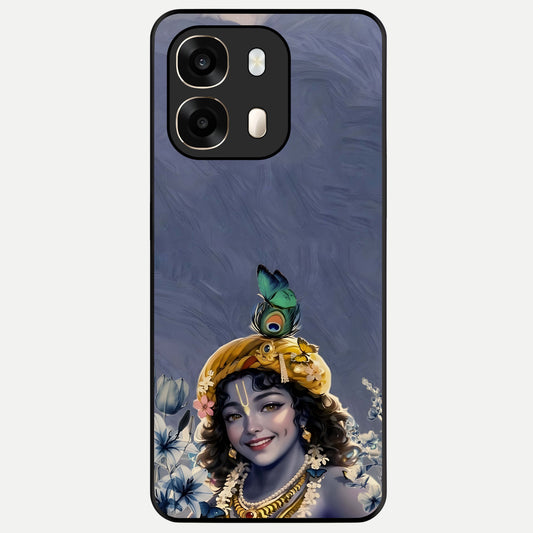  Lord Krishna Glass Case For Oppo A6  back cover – full design glossy printed glass finish