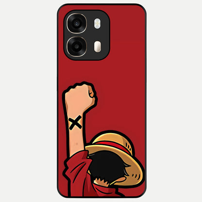  Luffy X Spirit Glass Case For Oppo A6  back cover – full design glossy printed glass finish