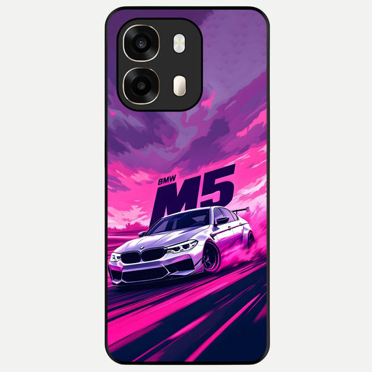  MS Neon Car Glass Case For Oppo A6  back cover – full design glossy printed glass finish