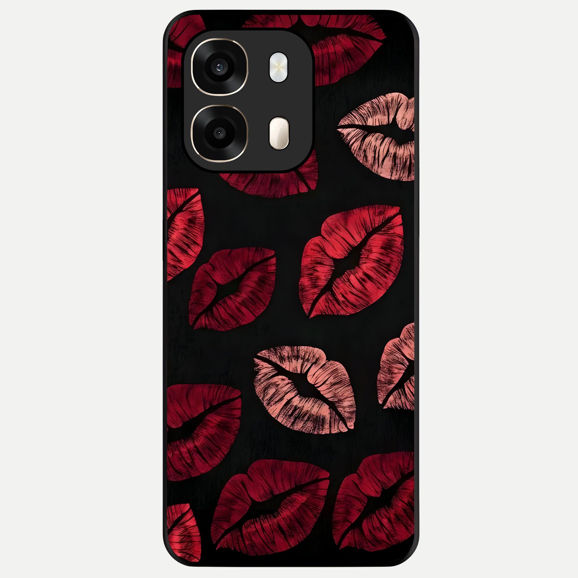  Midnight Kiss Love Glass Case For Oppo A6  back cover – full design glossy printed glass finish