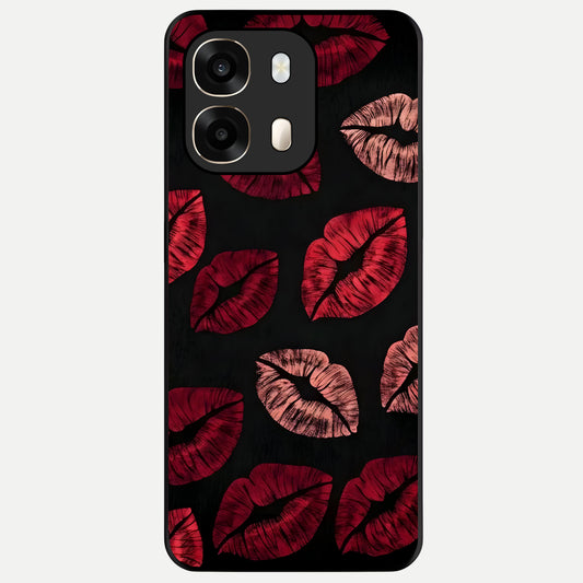  Midnight Kiss Love Glass Case For Oppo A6  back cover – full design glossy printed glass finish