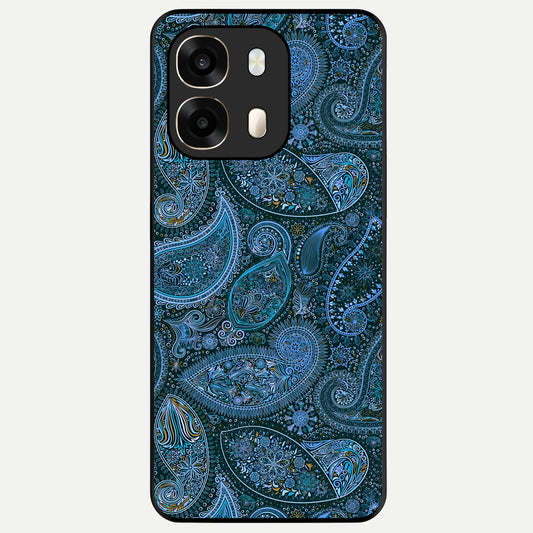  Midnight Paisley Glow Glass Case For Oppo A6  back cover – full design glossy printed glass finish