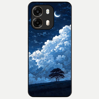  Midnight Sky Serenity Glass Case For Oppo A6  back cover – full design glossy printed glass finish