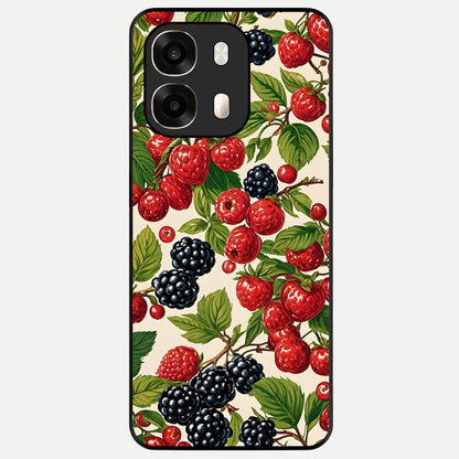  Mixed Berry Collage Glass Case For Oppo A6  back cover – full design glossy printed glass finish