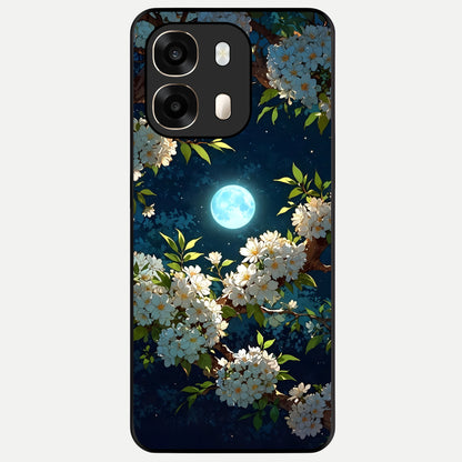  Moonlit Blossom Dream Glass Case For Oppo A6  back cover – full design glossy printed glass finish