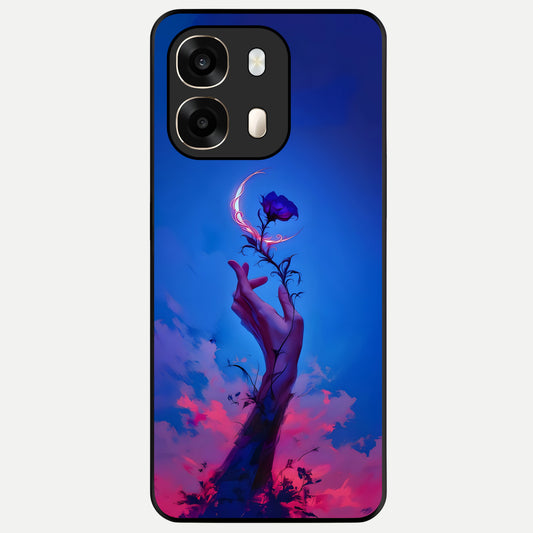  Mystic Hand Glass Case For Oppo A6  back cover – full design glossy printed glass finish