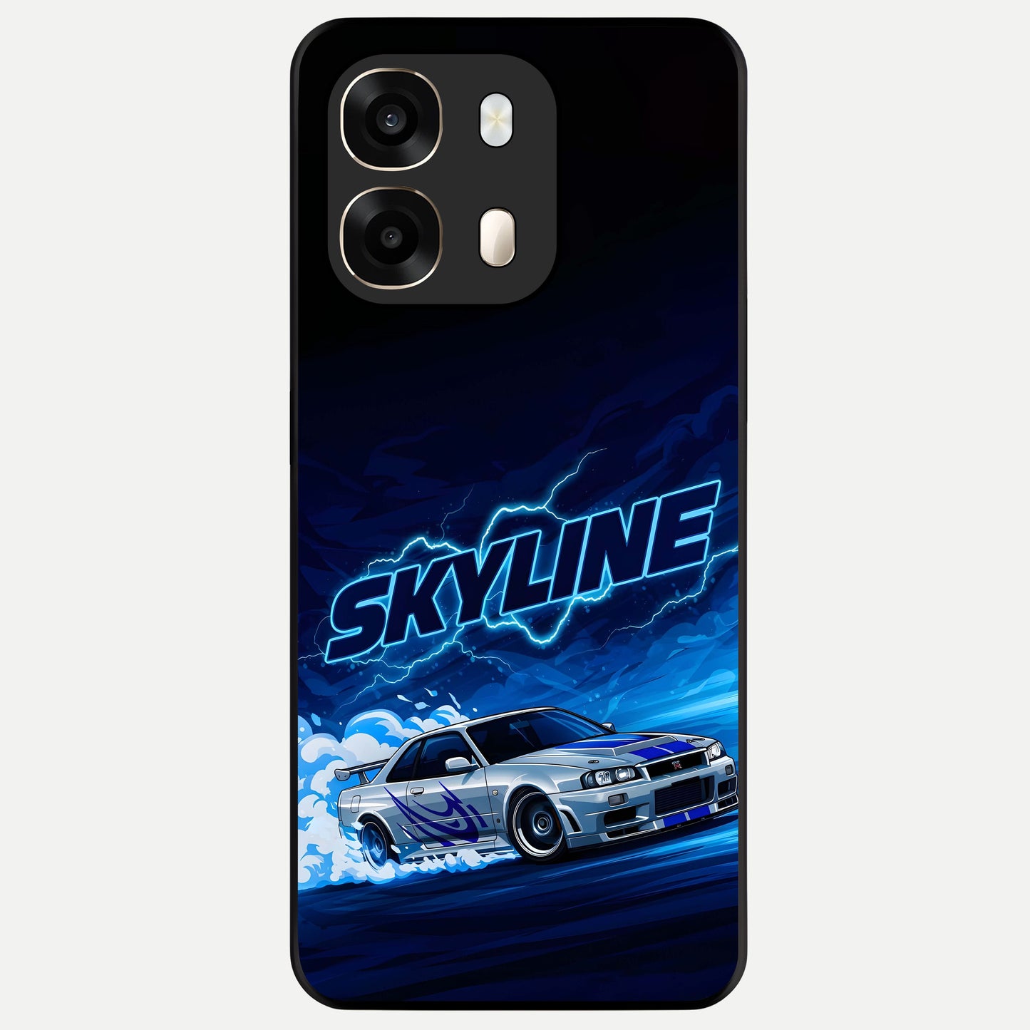  Neon Drift Beast Glass Case For Oppo A6  back cover – full design glossy printed glass finish