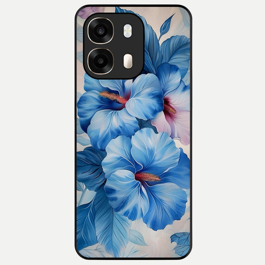  Ocean Hibiscus Grace Glass Case For Oppo A6  back cover – full design glossy printed glass finish