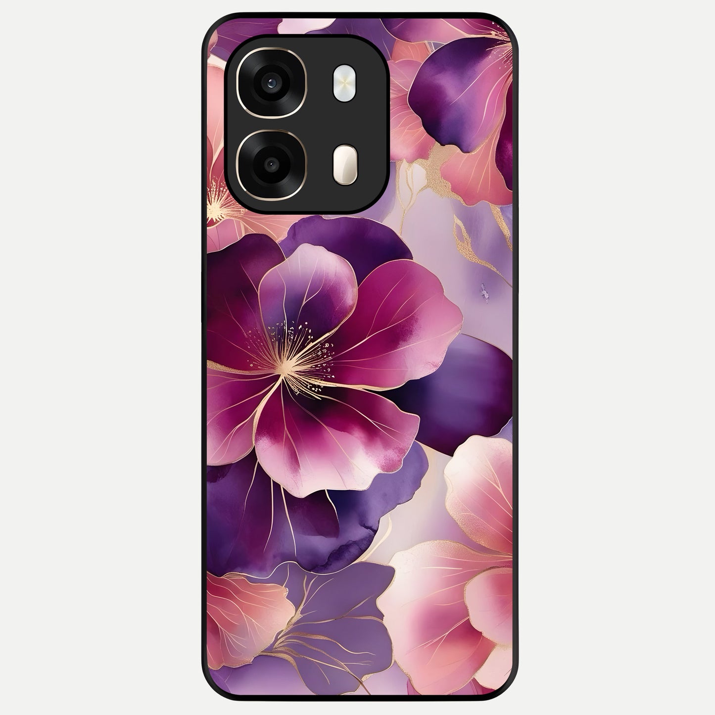  Pink Bouquet Florals Glass Case For Oppo A6  back cover – full design glossy printed glass finish