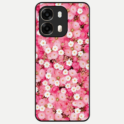  Pink Daisy Bliss Glass Case For Oppo A6  back cover – full design glossy printed glass finish