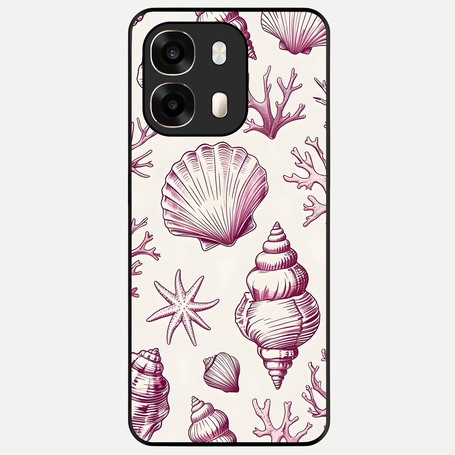  Pink Power Sparks Glass Case For Oppo A6  back cover – full design glossy printed glass finish