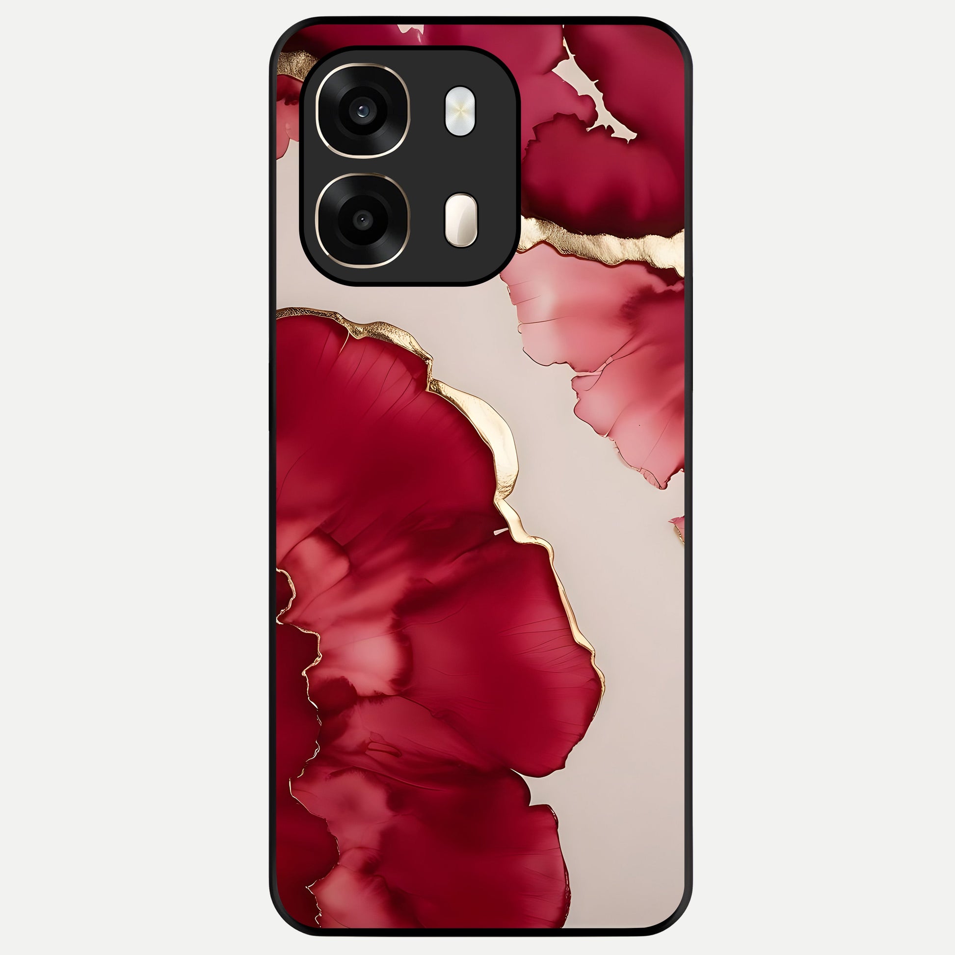  Pink And White Marble Glass Case For Oppo A6  back cover – full design glossy printed glass finish