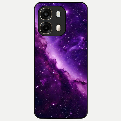  Purple Shade Sky Glass Case For Oppo A6  back cover – full design glossy printed glass finish