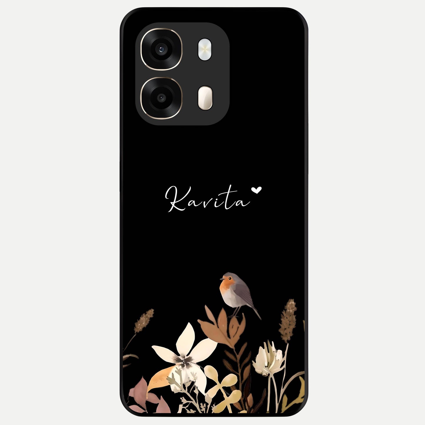  Quiet Garden Tune Custom Name Glass Case For Oppo A6  back cover – full design glossy printed glass finish