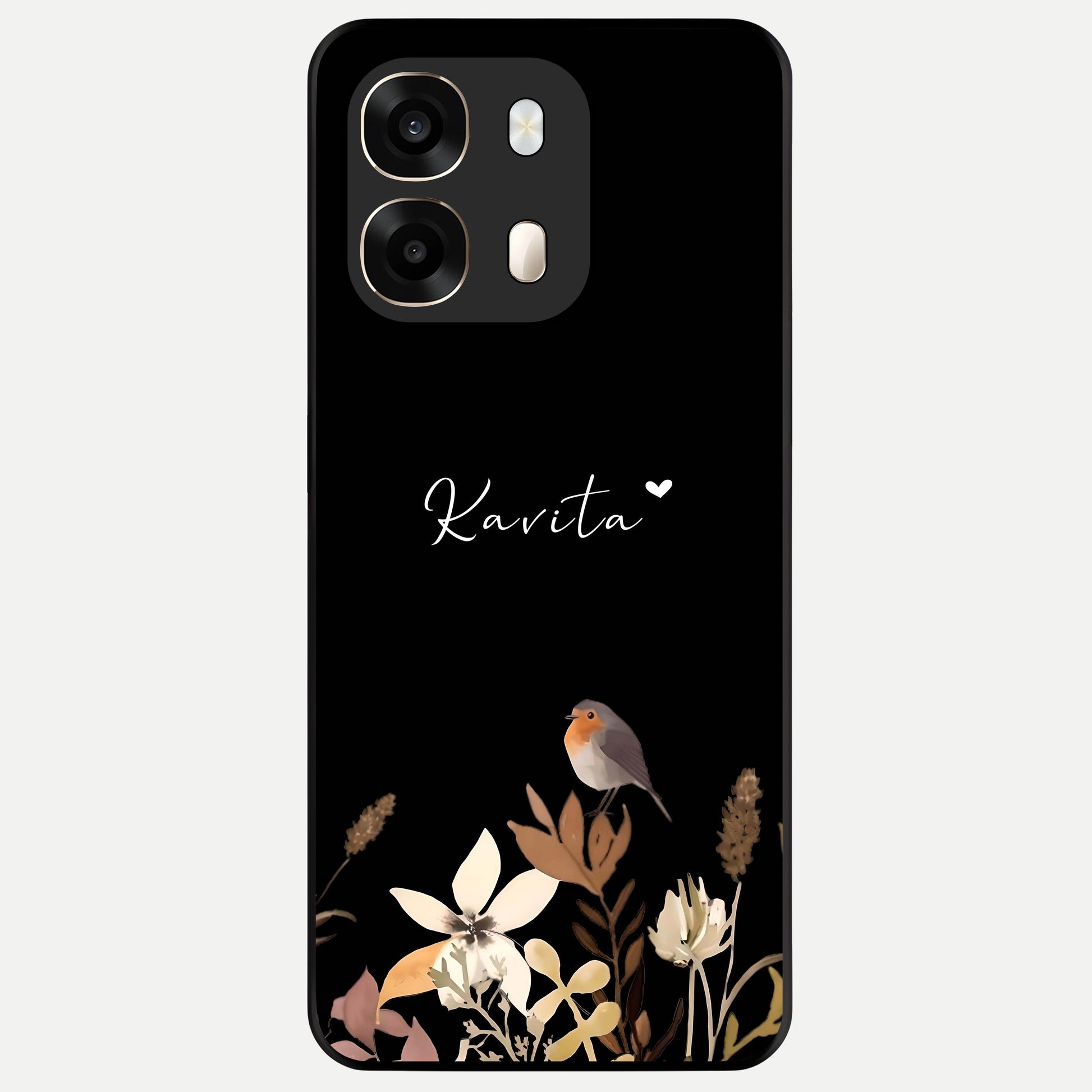 Quiet Garden Tune Custom Name Glass Case For Oppo A6  back cover – full design glossy printed glass finish