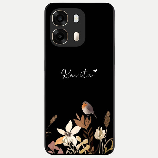  Quiet Garden Tune Custom Name Glass Case For Oppo A6  back cover – full design glossy printed glass finish