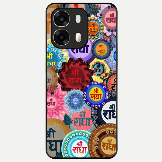  Radha Divine Bloom Glass Case For Oppo A6  back cover – full design glossy printed glass finish