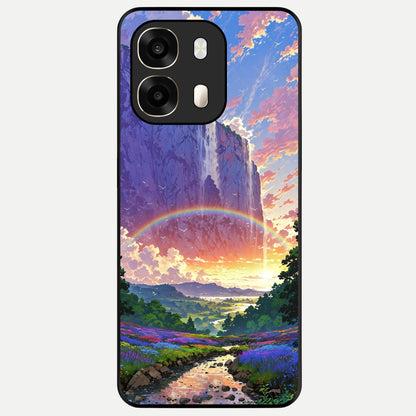  Rainbow Valley Dream Glass Case For Oppo A6  back cover – full design glossy printed glass finish