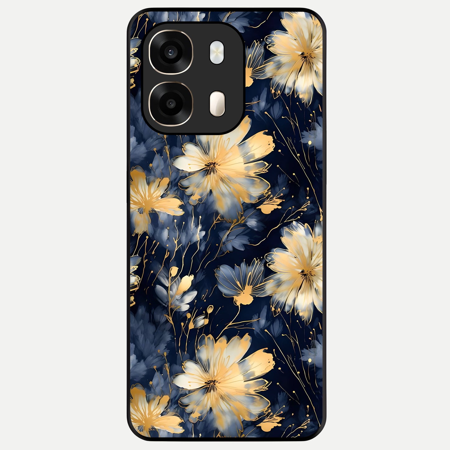 Royal Petal Dream Glass Case For Oppo A6  back cover – full design glossy printed glass finish