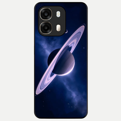  Saturn Ring Mystique Glass Case For Oppo A6  back cover – full design glossy printed glass finish