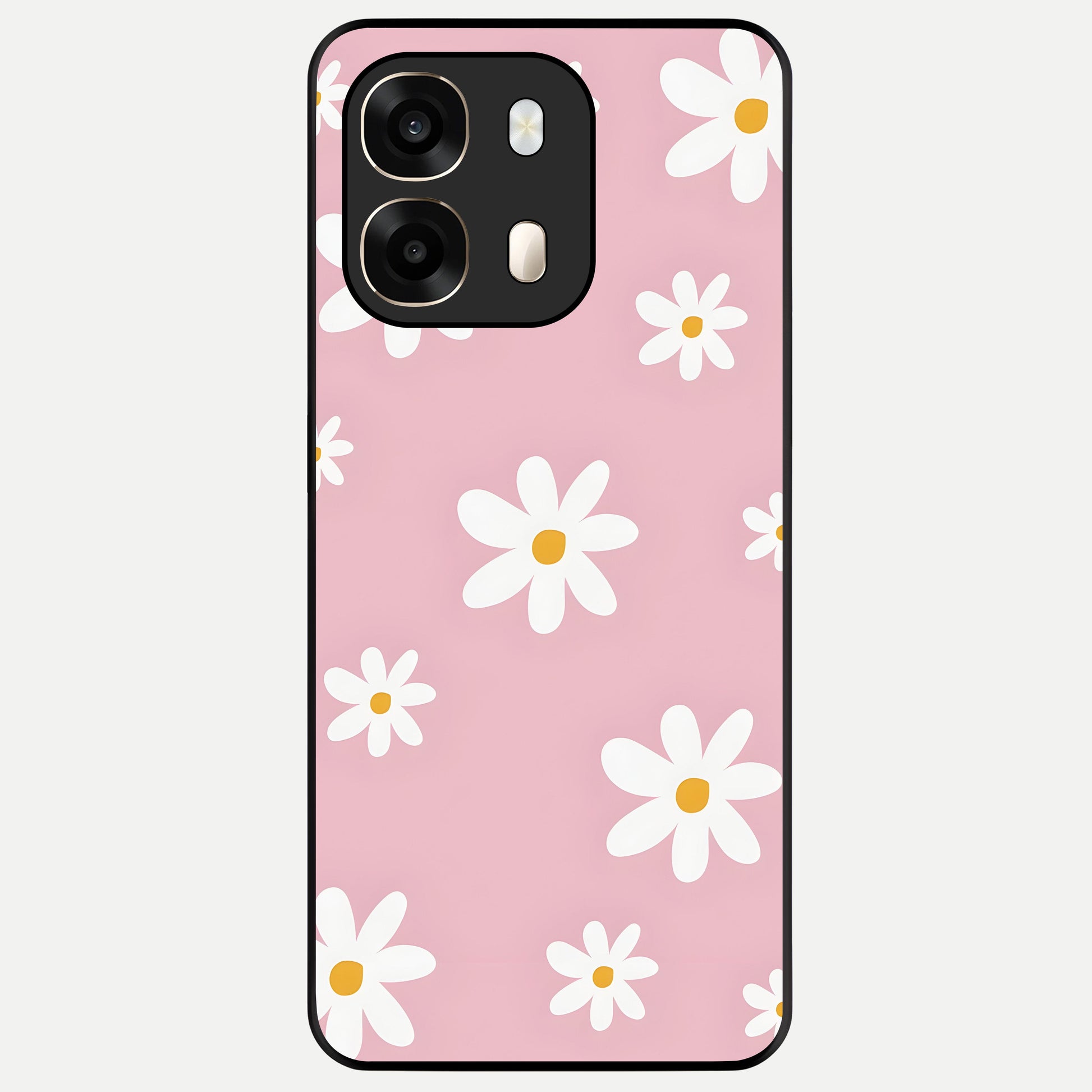  Soft Daisy Bliss Glass Case For Oppo A6  back cover – full design glossy printed glass finish
