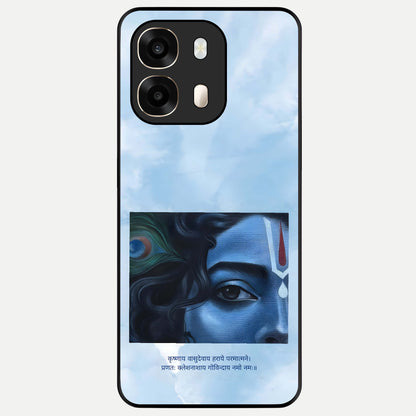  Spiritual Krishna Glass Case For Oppo A6  back cover – full design glossy printed glass finish
