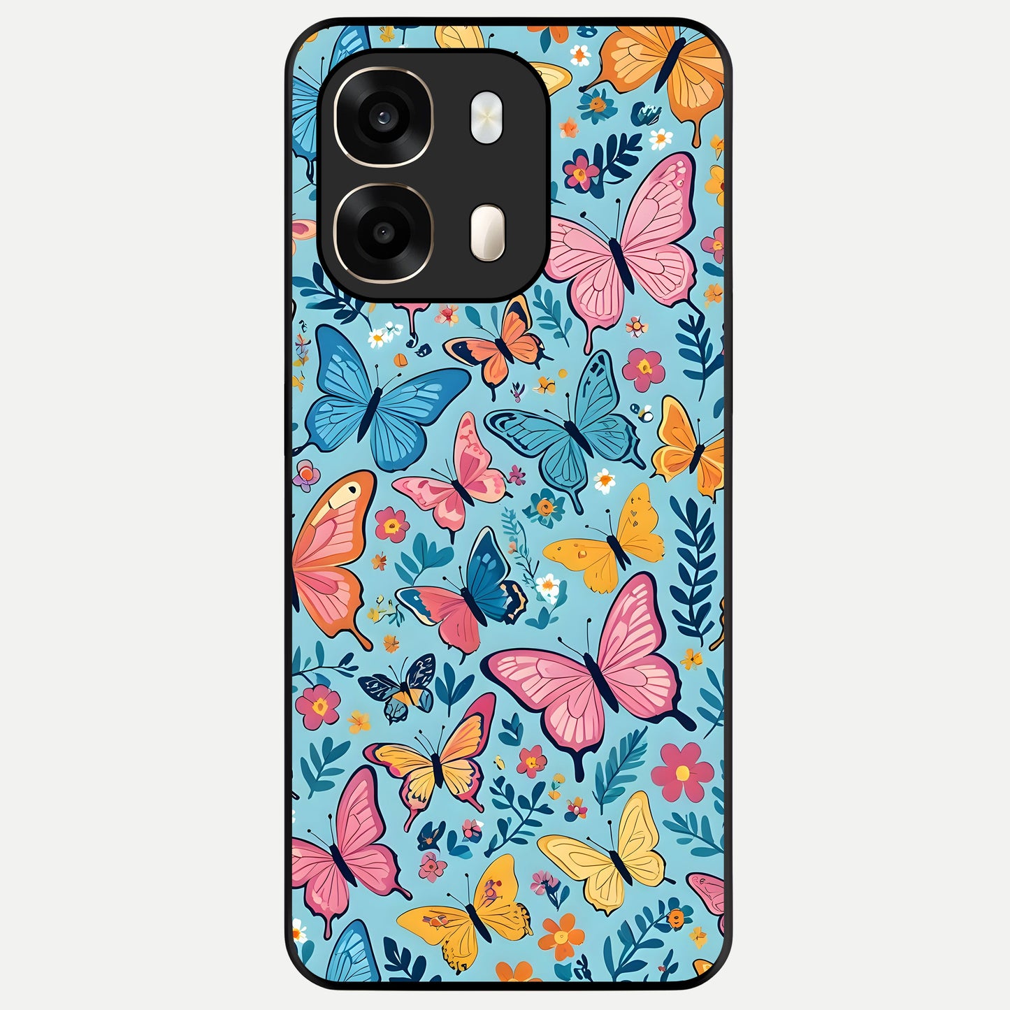  Spring Wing Garden Glass Case For Oppo A6  back cover – full design glossy printed glass finish