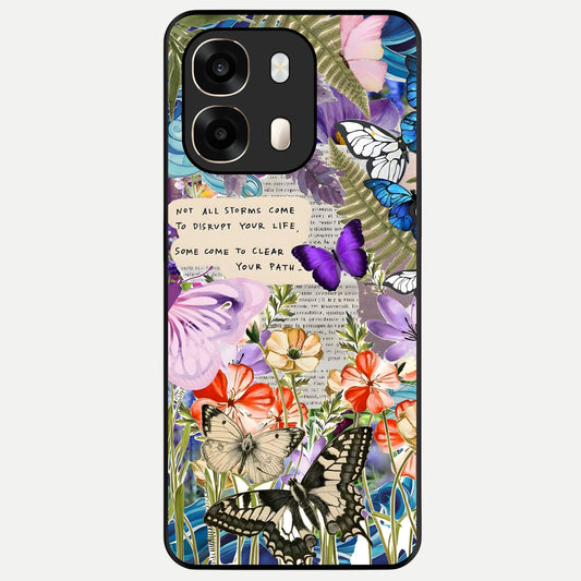  Storm Path Bloom Glass Case For Oppo A6  back cover – full design glossy printed glass finish