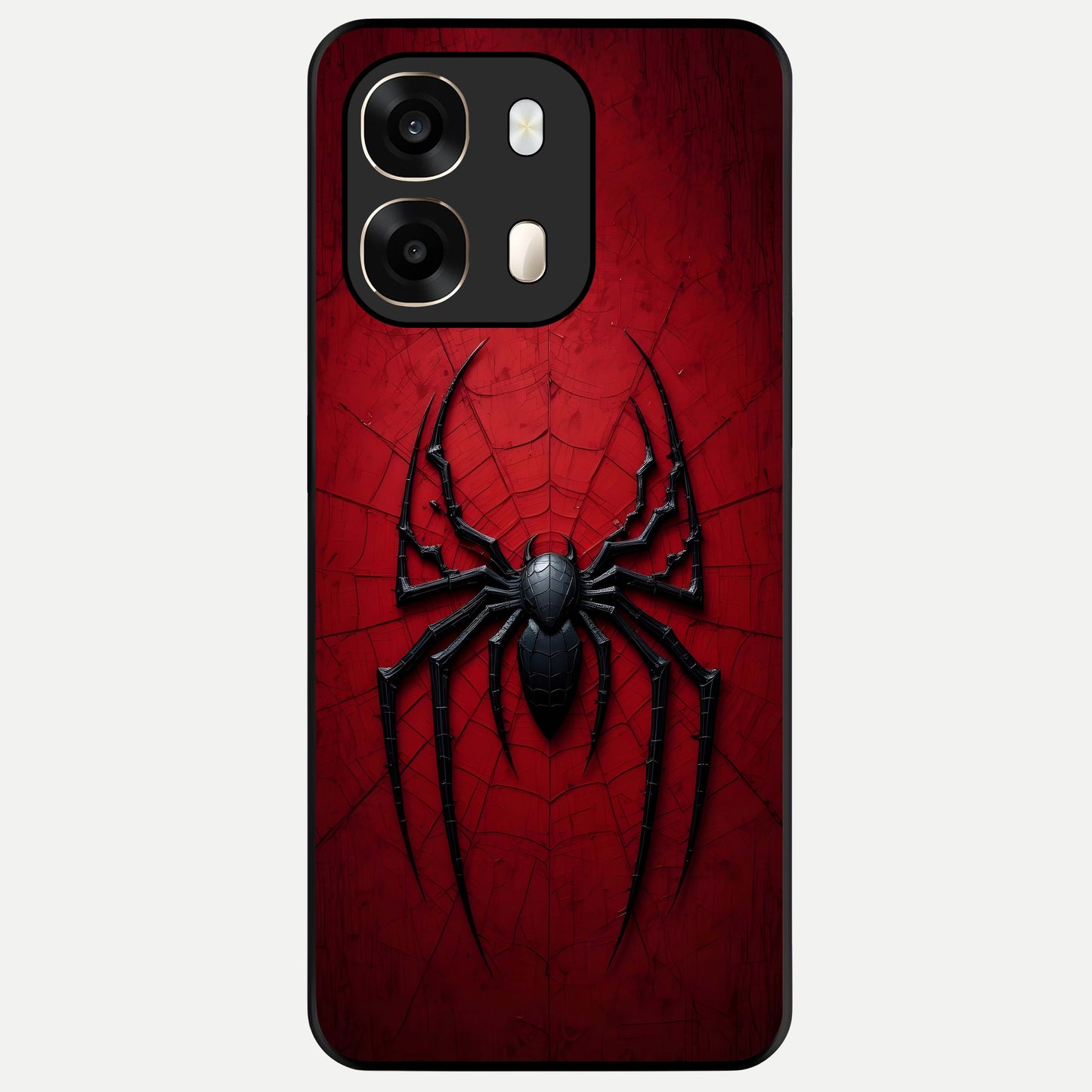  Superhero Web Emblem Glass Case For Oppo A6  back cover – full design glossy printed glass finish