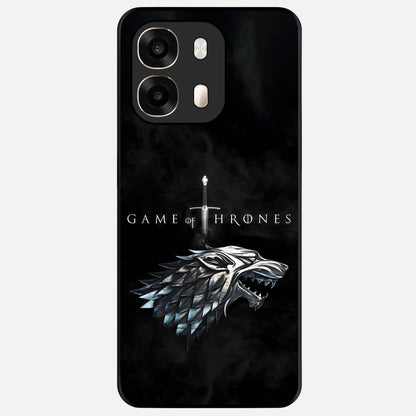  Throne Wolf Legacy Glass Case For Oppo A6  back cover – full design glossy printed glass finish