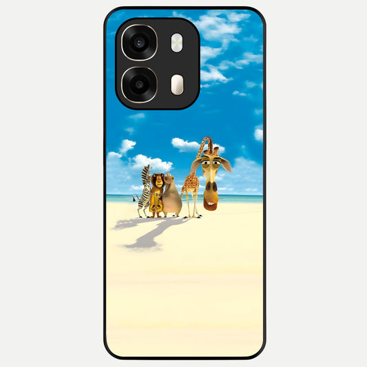  Tropical Fun Squad Glass Case For Oppo A6  back cover – full design glossy printed glass finish