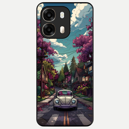  Vintage Street Drive Glass Case For Oppo A6  back cover – full design glossy printed glass finish