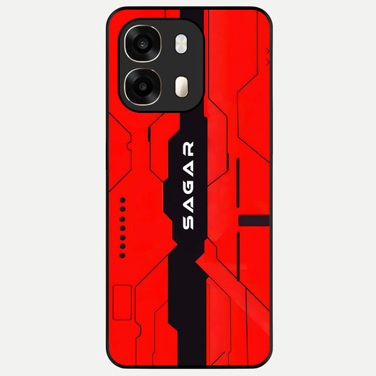  Voltage Rise CYBERPUNK Custom Name Glass Case For Oppo A6  back cover – personalized glossy printed glass finish
