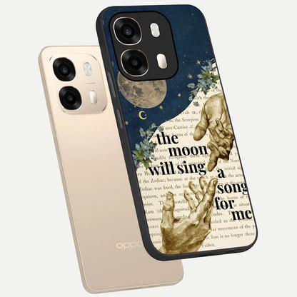  Aesthetic Divine phone case For Oppo A6  showing premium glass back cover with detailed artwork
