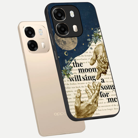  Aesthetic Divine phone case For Oppo A6  showing premium glass back cover with detailed artwork