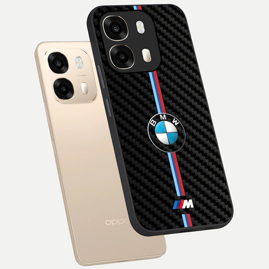  BMW Pattern phone case For Oppo A6  showing premium glass back cover with detailed artwork